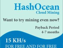 Hashocean.com site đầu tư btc tặng miễn phí 15 KH/s(Not Paying)