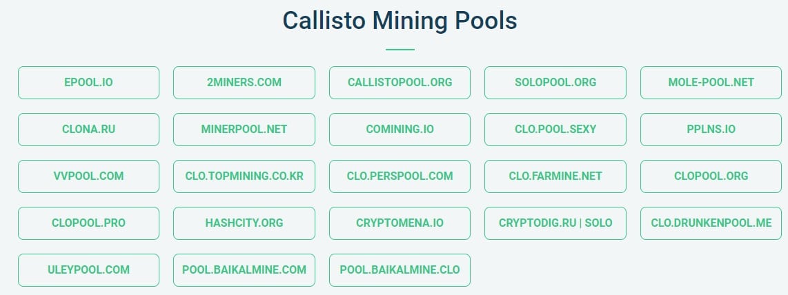 mining pools callisto clo