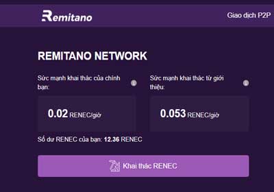 Hướng dẫn Minning Renec coin sàn Remitano