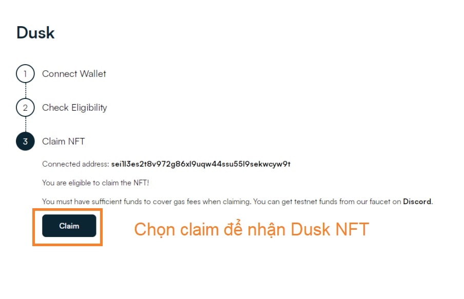 claim dusk nft sei network